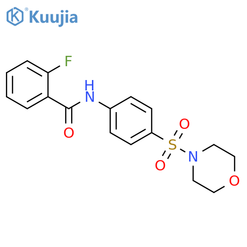 2-fluoro-N-[4-(4-morpholinylsulfonyl)phenyl]benzamide structure