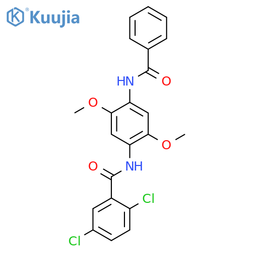2,5-dichloro-N-{2,5-dimethoxy-4-[(phenylcarbonyl)amino]phenyl}benzamide structure