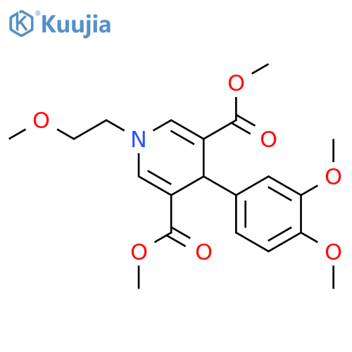 <br>dimethyl 4-(3,4-dimethoxyphenyl)-1-(2-methoxyethyl)-1,4-dihydro-3,5-pyridin edicarboxylate structure