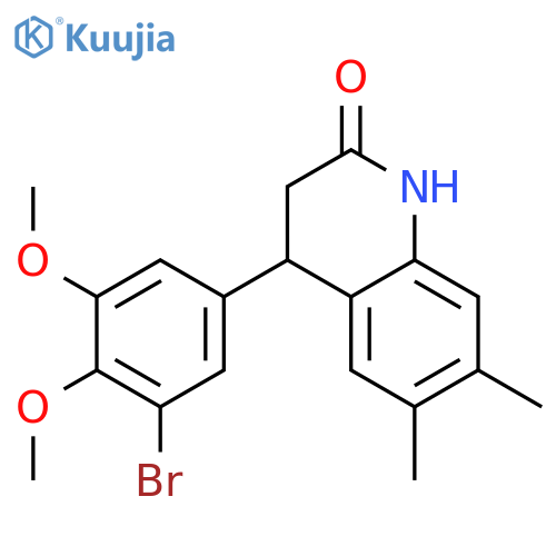 4-(3-bromo-4,5-dimethoxyphenyl)-6,7-dimethyl-3,4-dihydroquinolin-2(1H)-one structure