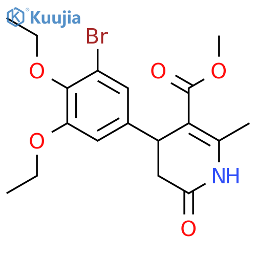 <br>methyl 4-(3-bromo-4,5-diethoxyphenyl)-2-methyl-6-oxo-1,4,5,6-tetrahydro-3-p yridinecarboxylate structure