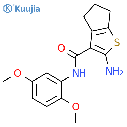 2-Amino-N-(2,5-dimethoxyphenyl)-5,6-dihydro-4H-cyclopentabthiophene-3-carboxamide structure