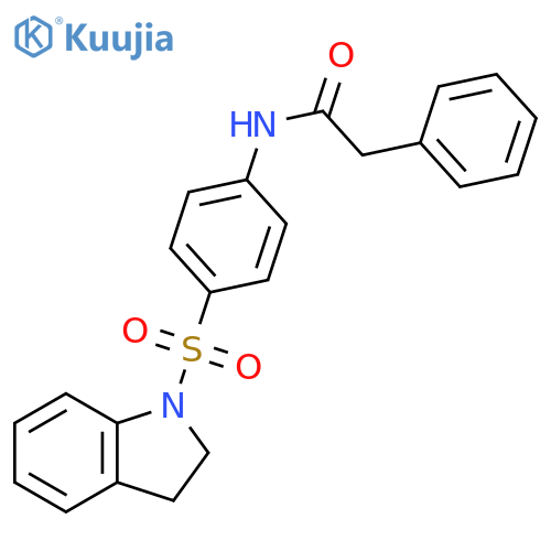N-4-(2,3-dihydro-1H-indole-1-sulfonyl)phenyl-2-phenylacetamide structure