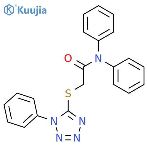 N,N-diphenyl-2-[(1-phenyl-1H-tetrazol-5-yl)thio]acetamide structure