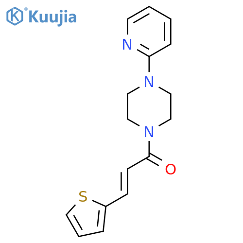 (2E)-1-4-(pyridin-2-yl)piperazin-1-yl-3-(thiophen-2-yl)prop-2-en-1-one structure
