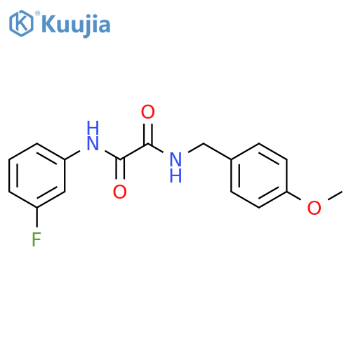 N-(3-fluorophenyl)-N'-(4-methoxyphenyl)methylethanediamide structure