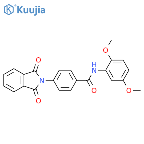 N-(2,5-dimethoxyphenyl)-4-(1,3-dioxo-2,3-dihydro-1H-isoindol-2-yl)benzamide structure