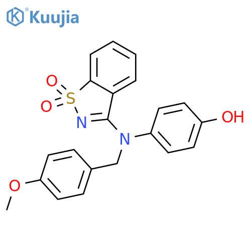 4-(1,1-Dioxido-1,2-benzisothiazol-3-yl)-(4-methoxybenzyl)aminophenol structure