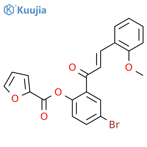 4-bromo-2-(2E)-3-(2-methoxyphenyl)prop-2-enoylphenyl furan-2-carboxylate structure