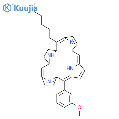 21H,23H-Porphine, 5-hexyl-15-(3-methoxyphenyl)- structure