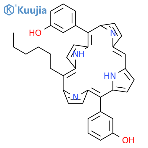 PHENOL, 3,3'-(10-HEXYL-21H,23H-PORPHINE-5,15-DIYL)BIS- structure