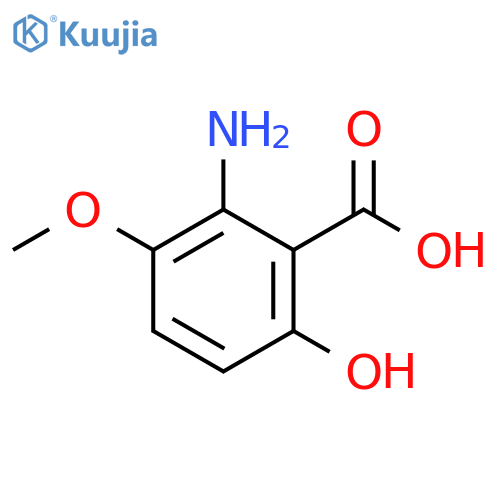Benzoic acid,2-amino-6-hydroxy-3-methoxy- structure