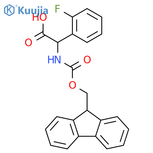 Fmoc-2-fluoro-DL-phenylglycine structure