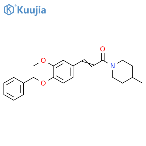 (2E)-3-[4-(benzyloxy)-3-methoxyphenyl]-1-(4-methylpiperidin-1-yl)prop-2-en-1-one structure