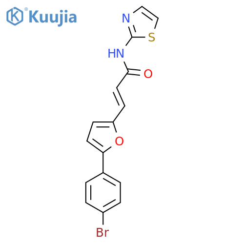 (2E)-3-5-(4-bromophenyl)furan-2-yl-N-(1,3-thiazol-2-yl)prop-2-enamide structure
