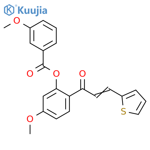 5-methoxy-2-(2E)-3-(thiophen-2-yl)prop-2-enoylphenyl 3-methoxybenzoate structure