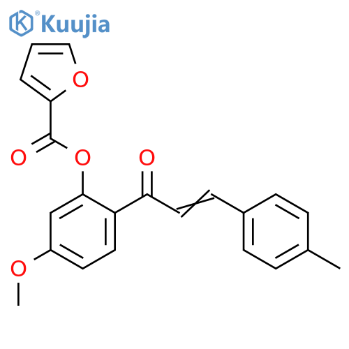 5-methoxy-2-(2E)-3-(4-methylphenyl)prop-2-enoylphenyl furan-2-carboxylate structure
