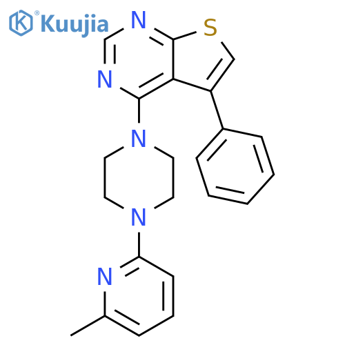 1-(6-methylpyridin-2-yl)-4-{5-phenylthieno2,3-dpyrimidin-4-yl}piperazine structure