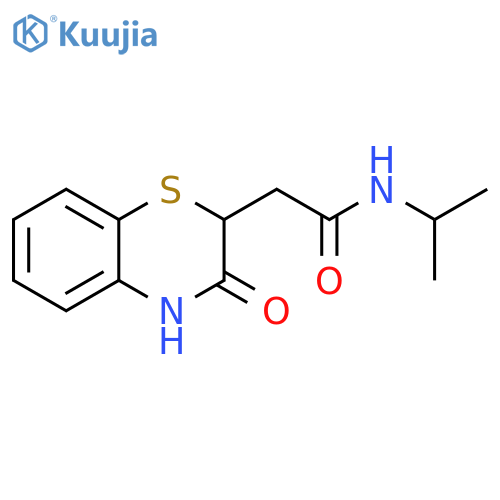 N-isopropyl-2-(3-oxo-3,4-dihydro-2H-benzob1,4thiazin-2-yl)acetamide structure