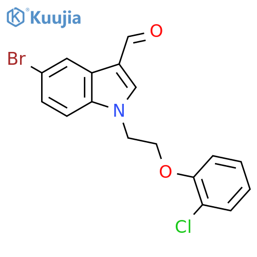 5-bromo-1-[2-(2-chlorophenoxy)ethyl]-1H-indole-3-carbaldehyde structure
