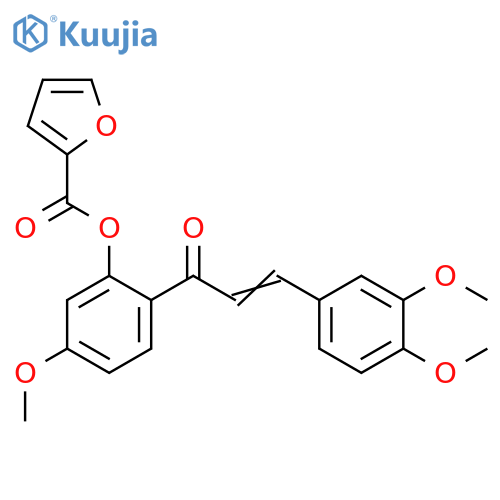 2-(2E)-3-(3,4-dimethoxyphenyl)prop-2-enoyl-5-methoxyphenyl furan-2-carboxylate structure
