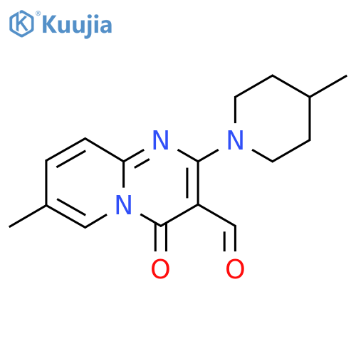 7-Methyl-2-(4-methylpiperidin-1-yl)-4-oxo-4H-pyrido[1,2-a]pyrimidine-3-carbaldehyde structure