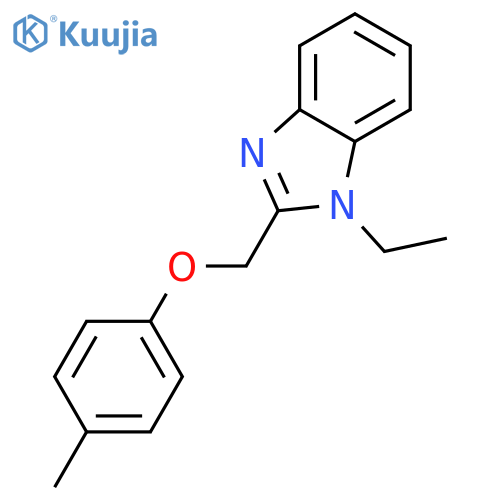 1-ethyl-2-(4-methylphenoxy)methyl-1H-1,3-benzodiazole structure