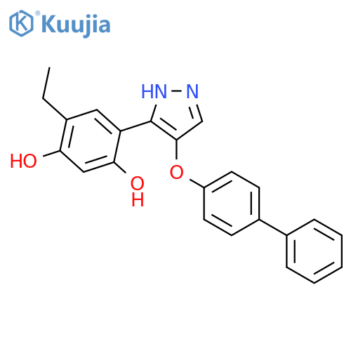 1,3-BENZENEDIOL, 4-[4-([1,1'-BIPHENYL]-4-YLOXY)-1H-PYRAZOL-3-YL]-6-ETHYL- structure