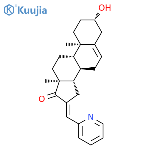 Androst-5-en-17-one, 3-hydroxy-16-(2-pyridinylmethylene)-, (3b,16E)- structure