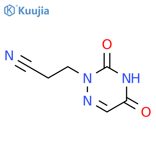1,2,4-Triazine-2(3H)-propanenitrile, 4,5-dihydro-3,5-dioxo- structure