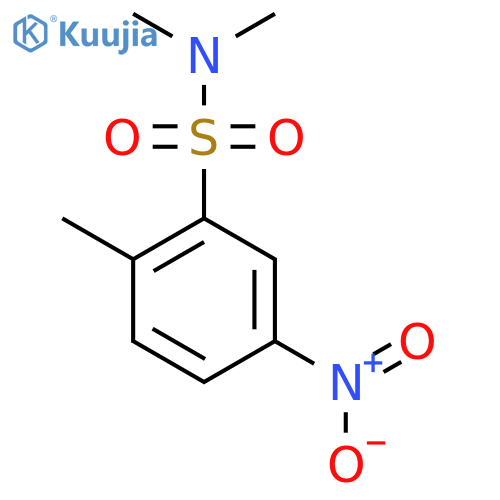 N,N,2-trimethyl-5-nitrobenzene-1-sulfonamide structure