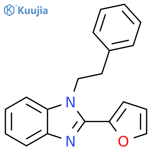 2-(furan-2-yl)-1-(2-phenylethyl)-1H-1,3-benzodiazole structure