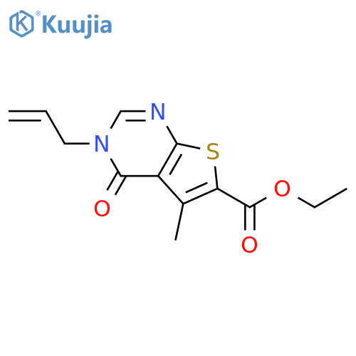 ethyl 5-methyl-4-oxo-3-(prop-2-en-1-yl)-3H,4H-thieno2,3-dpyrimidine-6-carboxylate structure