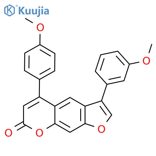 3-(3-methoxyphenyl)-5-(4-methoxyphenyl)furo[3,2-g]chromen-7-one structure