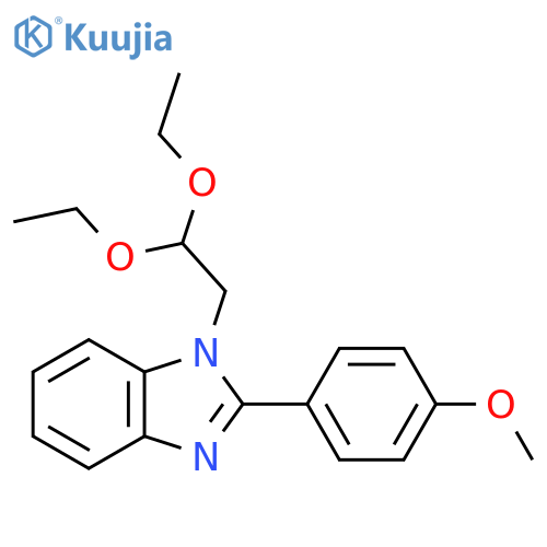 1-(2,2-diethoxyethyl)-2-(4-methoxyphenyl)-1H-1,3-benzodiazole structure