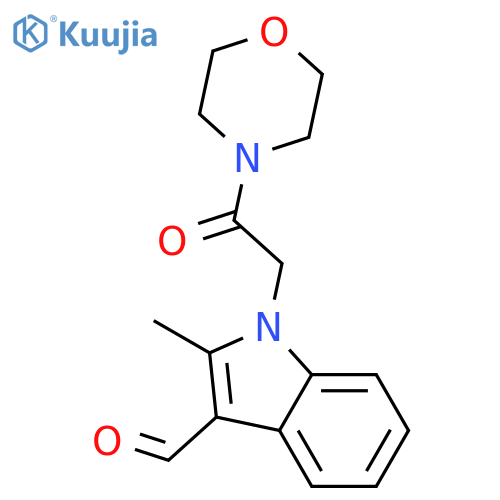 2-Methyl-1-(2-morpholin-4-yl-2-oxo-ethyl)-1H-indole-3-carbaldehyde structure