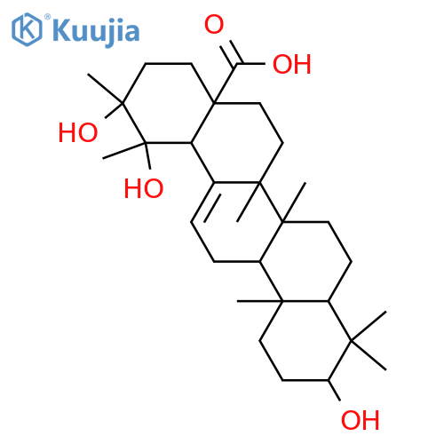 3,19,20-Trihydroxy-12-ursen-28-oic acid; (3β,19α,20β)-form structure