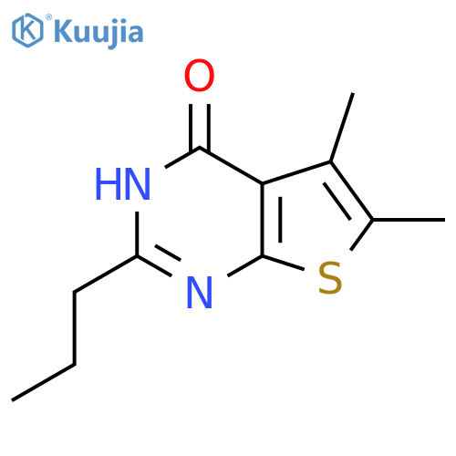5,6-dimethyl-2-propyl-3H,4H-thieno2,3-dpyrimidin-4-one structure