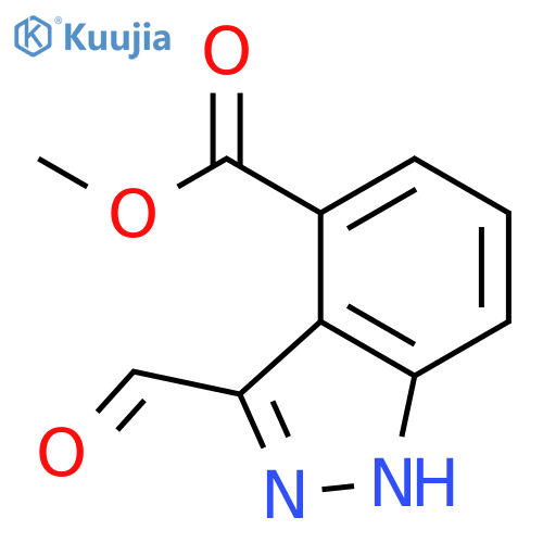 Methyl 3-formyl-1H-indazole-4-carboxylate structure