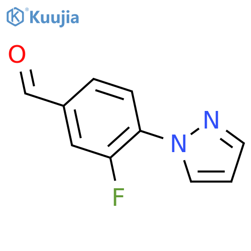 3-Fluoro-4-(1H-pyrazol-1-yl)benzaldehyde structure