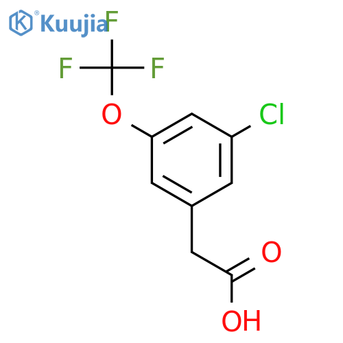3-Chloro-5-(trifluoromethoxy)phenylacetic acid structure