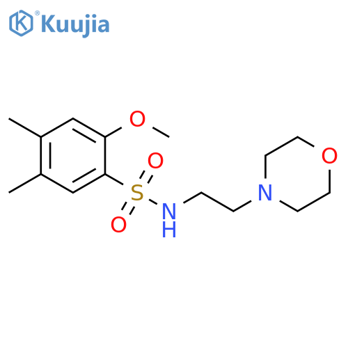 2-methoxy-4,5-dimethyl-N-2-(morpholin-4-yl)ethylbenzene-1-sulfonamide structure