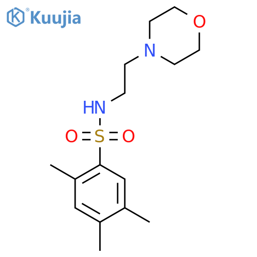 2,4,5-trimethyl-N-2-(morpholin-4-yl)ethylbenzene-1-sulfonamide structure