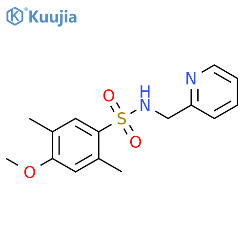 4-methoxy-2,5-dimethyl-N-(pyridin-2-yl)methylbenzene-1-sulfonamide structure