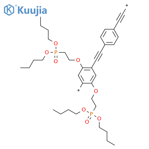 POLY[[2,5-BIS[2-(DIBUTOXYPHOSPHINYL)ETHOXY]-1,4-PHENYLENE]-1,2-ETHYNEDIYL-1,4-PHENYLENE-1,2-ETHYNEDIYL] structure
