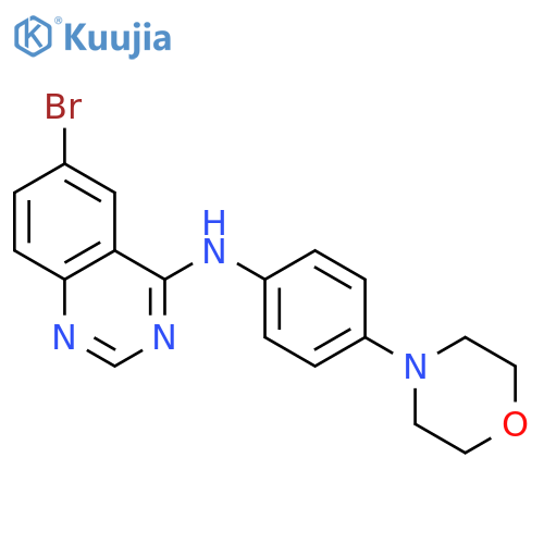 4-Quinazolinamine, 6-bromo-N-[4-(4-morpholinyl)phenyl]- structure