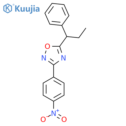 3-(4-Nitrophenyl)-5-(1-phenylpropyl)-1,2,4-oxadiazole structure