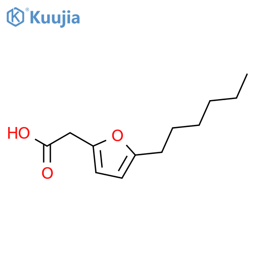 2-Furanacetic acid, 5-hexyl- structure