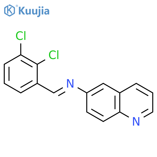 (E)-1-(2,3-Dichlorophenyl)-N-(quinolin-6-yl)methanimine structure