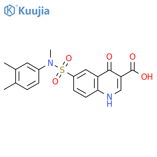 6-(3,4-Dimethylphenyl)methylaminosulfonyl-1,4-dihydro-4-oxo-3-quinolinecarboxylic Acid structure